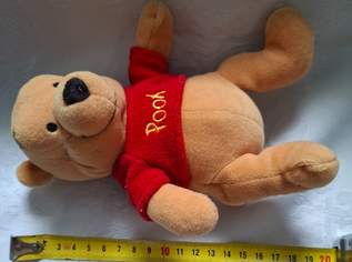 Winnie Pooh Stofftier  + Capybara Anhänger  + Pampers Feuchttücher 