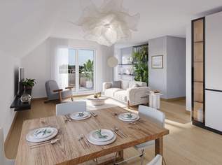 Anlage/Vorsorgewohnung: Klimaaktiv-zertifiziert, ca. 62 m2, Balkon, Grünlage, niedrige Betriebskosten, hauseigene Tiefgarage!, 375225 €, Immobilien-Wohnungen in 1220 Donaustadt