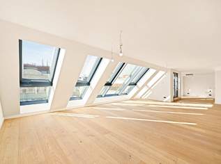 Top-Penthouse am Naschmarkt mit spektakulärer Dachterrasse und atemberaubendem Blick über Wien, 2590000 €, Immobilien-Wohnungen in 1040 Wieden