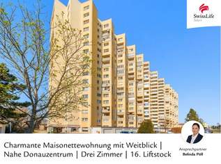 Charmante Maisonettewohnung mit Weitblick | Nahe Donauzentrum | Drei Zimmer | 16. Liftstock, 365000 €, Immobilien-Wohnungen in 1220 Donaustadt