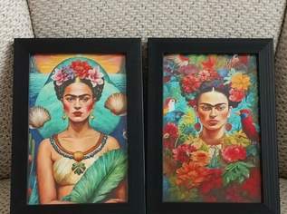 2 Teiliges Frida Kahlo Bilder Set,schwarzer Holzrahmen,ca 17 12cm, ZUSAMMEN FIXPREIS 15€ /NUR SELBSTABHOLUNG,23 Bez. KEIN Versand ! ! ! ! !, 15 €, Haus, Bau, Garten-Geschirr & Deko in 1230 Liesing