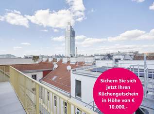 Weitblick investieren: Exklusive Dachgeschoß-Vorsorgewohnungen mit 360°-Ausblick in Top-Lage der Stadt, 668000 €, Immobilien-Wohnungen in 1200 Brigittenau