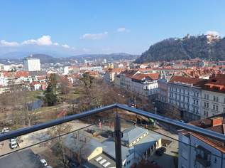 Rundum Stadtblick: 3-Zimmer-Wohnung mit Terrasse und Balkon I Bezirk Lend, 1080 €, Immobilien-Wohnungen in 8020 