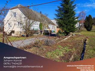 Großzügige Liegenschaft mit Wohnhaus, Halle und 2.427 m² Grund in Litzersdorf, 170000 €, Immobilien-Häuser in 7532 Litzelsdorf