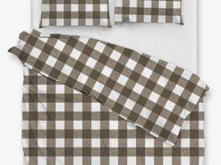 Bettwäsche Zo Home Quattro di Lino Baumwolle taupe weiß kariert NEU mit Originalverpackung, 39 €, Haus, Bau, Garten-Geschirr & Deko in 1220 Donaustadt