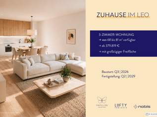 FÜR ANLEGER // Zuhause IM LEO | Schöne 3 Zimmer Gartenwohnung mit Terrasse | Tiefgarage im Gebäude | Hauptstraße | Sommer 2029 - Top 4, 379819 €, Immobilien-Wohnungen in 2333 Gemeinde Leopoldsdorf