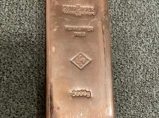 LEV Leipziger Kupferbarren 5kg 999,9 sofort verfügbar, 350 €, Marktplatz-Antiquitäten, Sammlerobjekte & Kunst in Deutschland