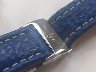Original Breitling Faltschließe mit Lederband, Haiband 22 mm Original Breitling Faltschließe mit Lederband, Haiband 22 mm