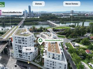 Wohngenuss nahe der Donau - Moderne 2-Zimmer-Wohnung mit Balkon - ab 01.12.2026 beziehbar!, 1146.05 €, Immobilien-Wohnungen in 1220 Donaustadt Wohngenuss nahe der Donau - Moderne 2-Zimmer-Wohnung mit Balkon - ab 01.12.2026 beziehbar!, 1146.05 €, Immobilien-Wohnungen in 1220 Donaustadt