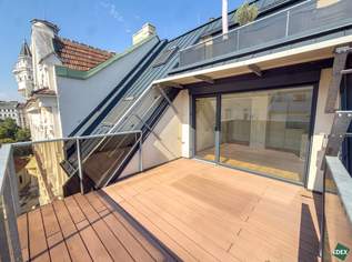 Schöne 2-Zimmer-DG-Wohnung mit Terrasse und Klimaanlage, 1099 €, Immobilien-Wohnungen in 1050 Margareten