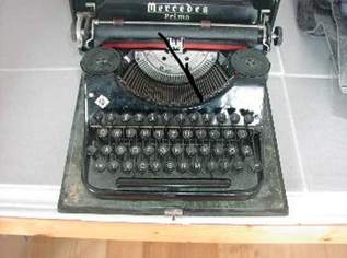 Schreibmaschine Merzedes Prima in Koffer, 110 €, Marktplatz-Antiquitäten, Sammlerobjekte & Kunst in 3390 Gemeinde Melk