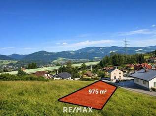 *** TOP ANGEBOT 975m² Baugrundstück 572/4 in Krieglach: Ruhige, Erhöhte Lage mit wundervollem Ausblick ***, 59900 €, Immobilien-Grund und Boden in 8670 Krieglach