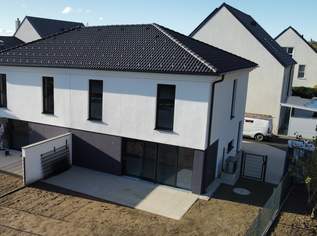 Energieeffiziente Doppelhaushälfte inkl. Photovoltaikanlage und Luftwärmepumpe – Haus links, 499000 €, Immobilien-Häuser in 2442 Katastralgemeinde Unterwaltersdorf