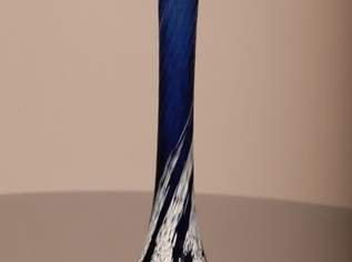Blaue Glasvase 25cm
