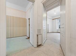 Hofruhelage mit Charakter, nah dem Servitenviertel/Clusiusgasse, sanierungsbedürftige 3 Zimmer, ca. 68,47 m², 449000 €, Immobilien-Wohnungen in 1090 Alsergrund