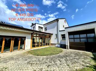 Super Liegenschaft: 6 Zimmer, Pool, Wintergarten und Garage – Ihr neues Zuhause!, 449000 €, Immobilien-Häuser in 7053 Hornstein
