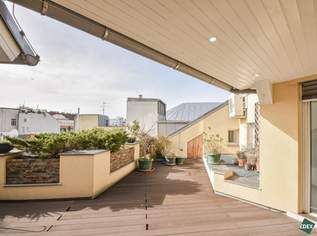 Einzigartige Dachgeschoß-Wohnung mit Dachterrasse im 6. Bezirk, 4412.66 €, Immobilien-Wohnungen in 1060 Mariahilf
