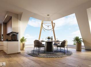 NEU | Exklusive Preisaktion |DACHTERRASSENWOHNUNG MIT TRAUMHAFTER PARKBLICK! | Bestlage zwischen Schlingermarkt und SCN, 582000 €, Immobilien-Wohnungen in 1210 Floridsdorf