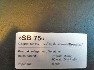 SB-75 - Lautsprecher - Boxen (geeignet für Technics und Panasonic) ACHTUNG: Lautsprecher Gummi-Sicke muss bei Tieftöner erneuert werden