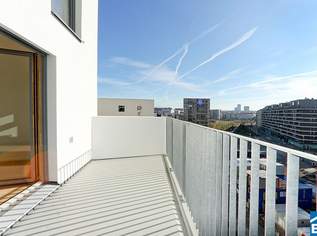 Sonnwendviertel: 1-Zimmer-Wohnung mit Balkon im 14. OG – Fitnessraum, Co-Working & Rooftop-Terrasse inklusive!, 970 €, Immobilien-Wohnungen in 1100 Favoriten