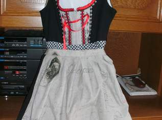 Dirndlkleid Stockerpoint, schwarz/ rot/ Leinen Natur gr.38, Trachten-Kleid gr.38, 45 €, Kleidung & Schmuck-Damenkleidung in 9761 Amberg