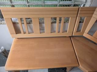 Eckbank Vollholz  220cm x140 cm und 3 Stühle