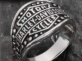 Ring aus Edelstahl US Gr. 9 - 11 Harley Davidson BarundShield, 19 €, Kleidung & Schmuck-Accessoires, Uhren, Schmuck in 6780 Marktgemeinde Schruns