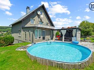 Vielseitiges Wohnhaus mit Garten, Pool & Ausblick – Ruhelage in Eichgraben, 550000 €, Immobilien-Häuser in 3032 Eichgraben