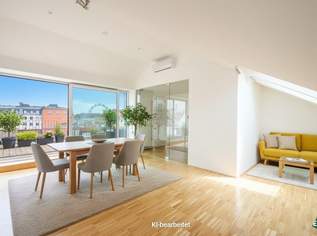 Blick über Wien auf das Riesenrad: Klimatisierte 4-Zimmer-Wohnung mit 2 großen Terrassen, 2795 €, Immobilien-Wohnungen in 1020 Leopoldstadt
