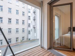 ** ab 1.1.26: hofseitige helle 2 Zimmer-Neubauwohnung mit Loggia ~ Top Lage ~ Zieglergasse **, 1458 €, Immobilien-Wohnungen in 1070 Neubau