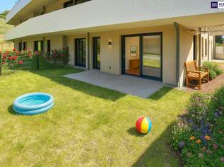 FRÜHJAHRSAKTION! Barfuß ins Gras. Direkt vom Wohnzimmer aus. Den Sommer bereits im eigenen Garten verbringen! TOP Neubauwohnung mit viel Freiraum! 3 Zimmer + Grün wohin das Auge reicht + Luftwärmepumpe!, 360000 €, Immobilien-Wohnungen in 2391 Gemeinde Kaltenleutgeben