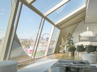 MAISON 29 - L'art de vivre | Sonniger 5-Zimmer-Dachmaisonette mit Dachterrasse und privatem Liftausstieg! Weitblick über den Prater!, 2957400 €, Immobilien-Wohnungen in 1020 Leopoldstadt