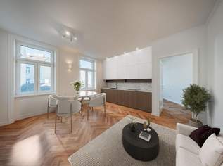 Heller 2 Zimmer Erstbezug im Altwien Stil in generalsaniertem Gründerzeithaus, 365000 €, Immobilien-Wohnungen in 1050 Margareten