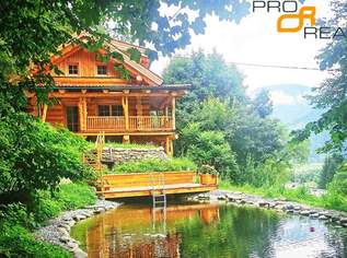 Kanada- Style Rundholz- Neubau, Sonnenseite Drautal - Weißensee, 765000 €, Immobilien-Häuser in 9753 Kleblach