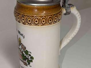 Bierkrug mit Zinndeckel Bierkrug mit Zinndeckel