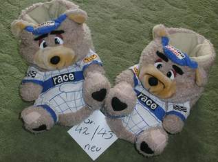 Plüschtier-Hauspatschen (Stofftier), Hüttenpatschen, Unisex,  Gr.42/43, angenehm warm, Neu, 