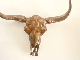 Kupferfarbener Stierschädel / Longhorn Wanddeko, 90 €, Haus, Bau, Garten-Geschirr & Deko in 1020 Leopoldstadt