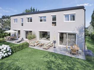 Doppelhaushälfte | 121 m² Wohnfläche & bis zu 3 Meter Raumhöhe | Garten, 2 Parkplätzen | Ziegelmassivbauweise, 649900 €, Immobilien-Häuser in 2540 Bad Vöslau