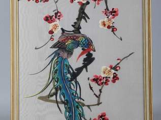 Dekoration, Wandbild: Japanische Seidenmalerei Dekoration, Wandbild: Japanische Seidenmalerei