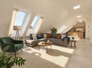 Traumhafte Dachgeschosswohnung – Erstbezug in hochwertig gebautem Wohnhaus - Klimaanlage - Moderne Küche - Gemeinschaftsgarten, 1390 €, Immobilien-Wohnungen in 2232 Deutsch-Wagram