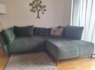 Wohnzimmer-Couch / Dunkelgrün / Stoff / Sehr guter Zustand