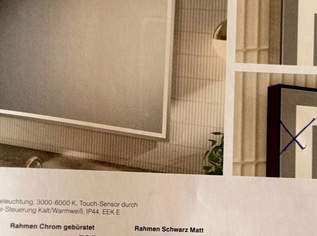 Lichtspiegel für Bad NEU mit Touchschalter, Rahmen schwarz matt 120 x 80 cm, 590 €, Haus, Bau, Garten-Möbel & Sanitär in 2100 Korneuburg Lichtspiegel für Bad NEU mit Touchschalter, Rahmen schwarz matt 120 x 80 cm, 590 €, Haus, Bau, Garten-Möbel & Sanitär in 2100 Korneuburg