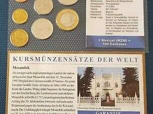 Kursmünzensatz MOSAMBIK, 15 €, Marktplatz-Antiquitäten, Sammlerobjekte & Kunst in 2320 Rannersdorf