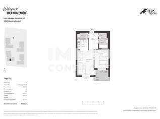 54,05qm 2Zi S-Balkonwohnung Erstbezug, ökologische Bauweis, 679 €, Immobilien-Wohnungen in 3200 Gemeinde Ober-Grafendorf