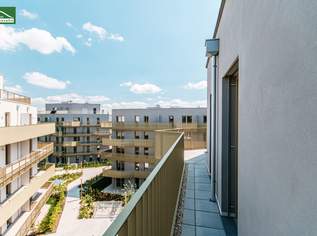 Endlich Platz im provisionsfreien Erstbezug - geräumige 2.Zimmer mit Balkon, Geothermie, Fussbodentemperierung, tlw. Raumhöhe 2,60m!, 325000 €, Immobilien-Wohnungen in 1210 Floridsdorf