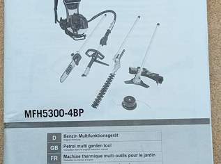 Scheppach Motorsense, Heckenschere u. -Säge  Multigartengerät   3 in 1   MFH5300-4BP - 1.8 PS, Benzin,