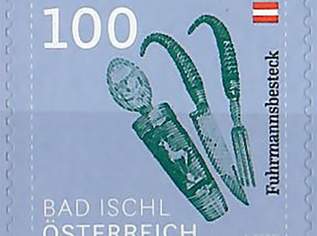4 Stück postfrische Briefmarkensets (BMS25 mit 25 Stück) mit 25 à 1EUR Briefmarken "Fuhrmannsbesteck - Bad Ischl" um 80% des Nominalwertes