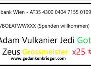 Bitte um Spenden an Jedi Zeus MK/Wien/Österreich, 1 €, Marktplatz-Antiquitäten, Sammlerobjekte & Kunst in 1160 Ottakring