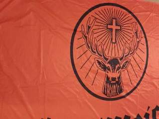 JÄGERMEISTER FAHNE / 240X 137 cm / Versand gratis! JÄGERMEISTER FAHNE / 240X 137 cm / Versand gratis!