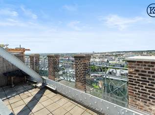 Traumhafte 3-Zimmer-Maisonette mit 3 Terrassen über 2 Etagen (13./14. Stock) im Gasometer, 0 €, Immobilien-Wohnungen in 1110 Simmering